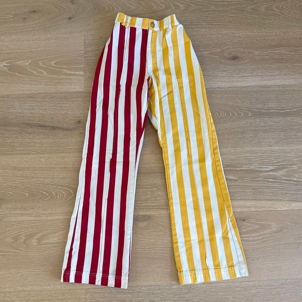 Big Bud Press Western Pants ketchup & Mustard Size XXS Red Yellow White